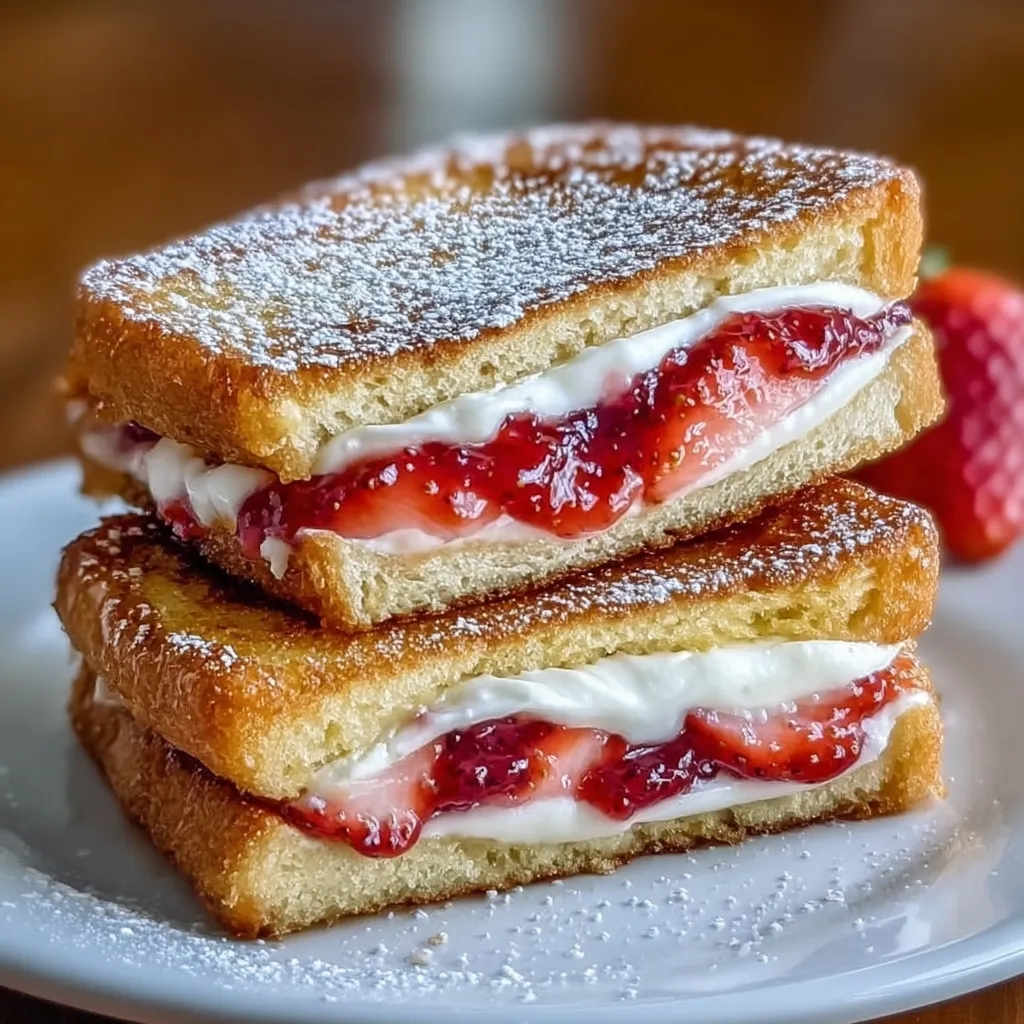 Fried Strawberry Cheesecake Sandwiches