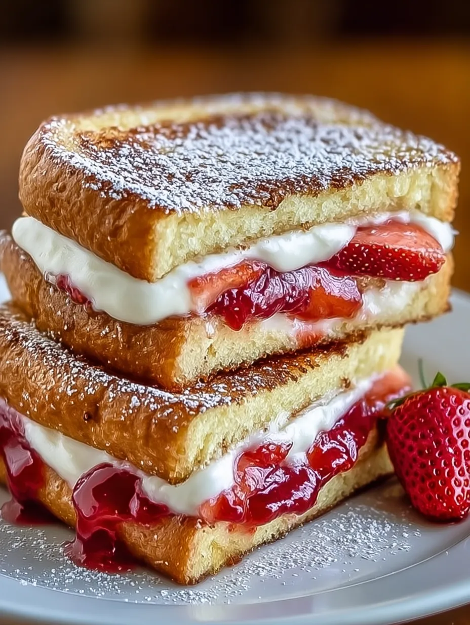 Fried Strawberry Cheesecake Sandwiches