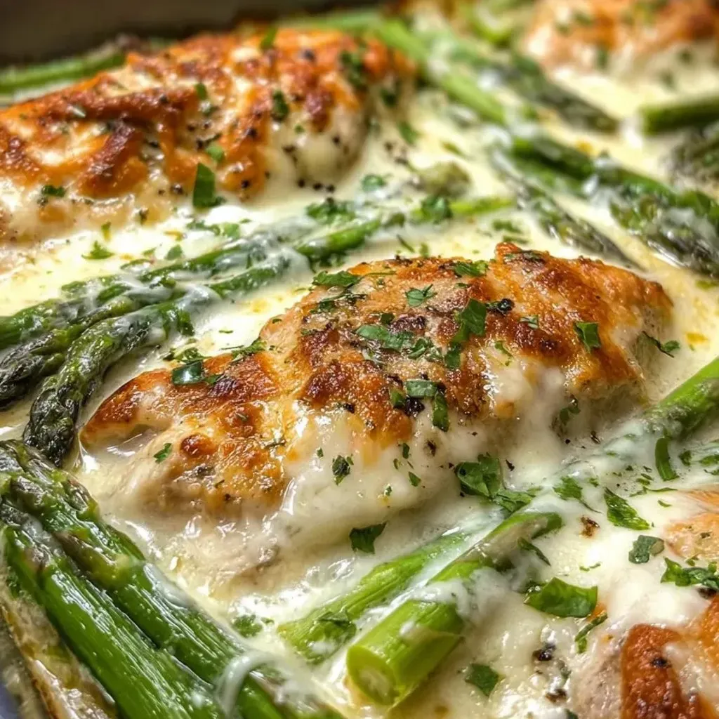 Caesar Chicken with Asparagus