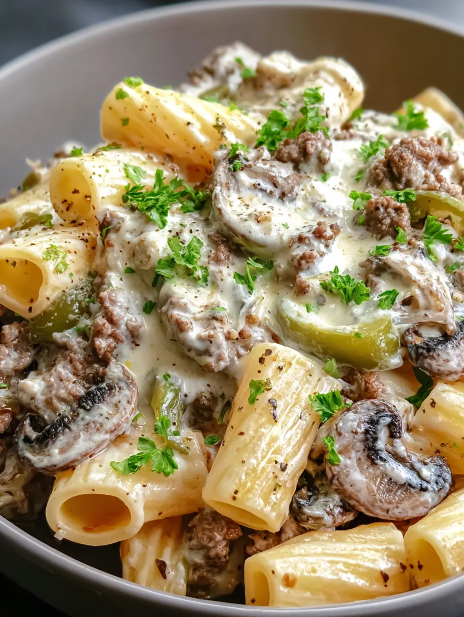 Philly Cheesesteak Pasta