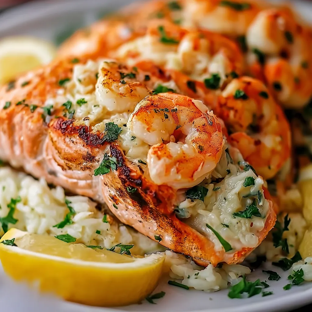 Crab & Shrimp Stuffed Salmon