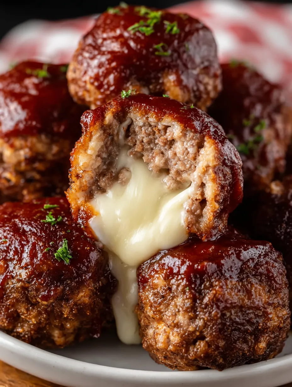 Smoked Cheese Stuffed Meatballs