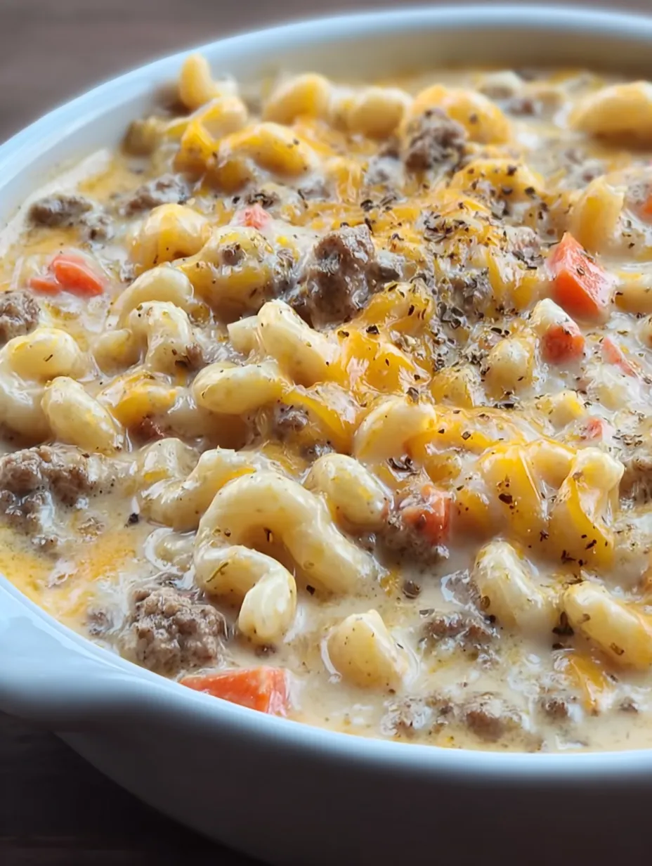 Cheeseburger Macaroni Soup