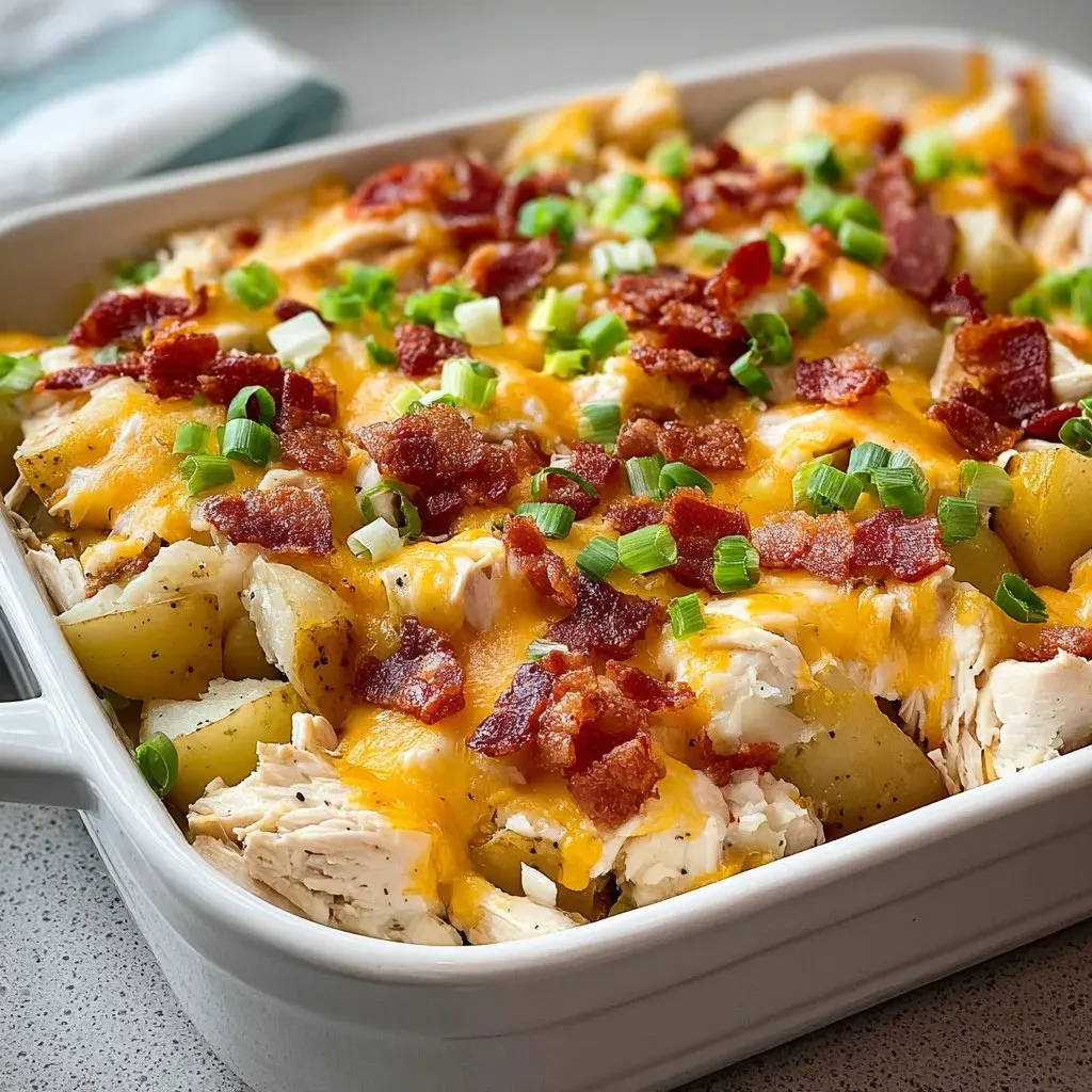 Loaded Baked Potato and Chicken Casserole
