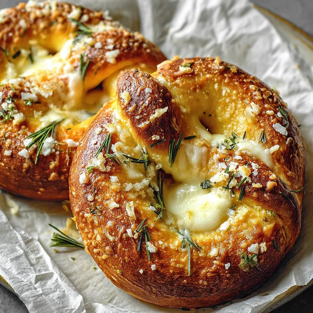 Mozzarella Stuffed Soft Pretzels