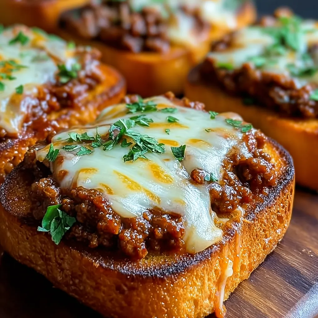 Cheesy Sloppy Joe Toast