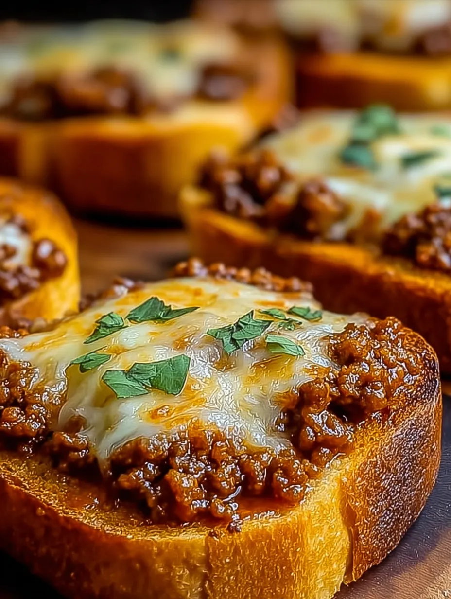 Cheesy Sloppy Joe Toast