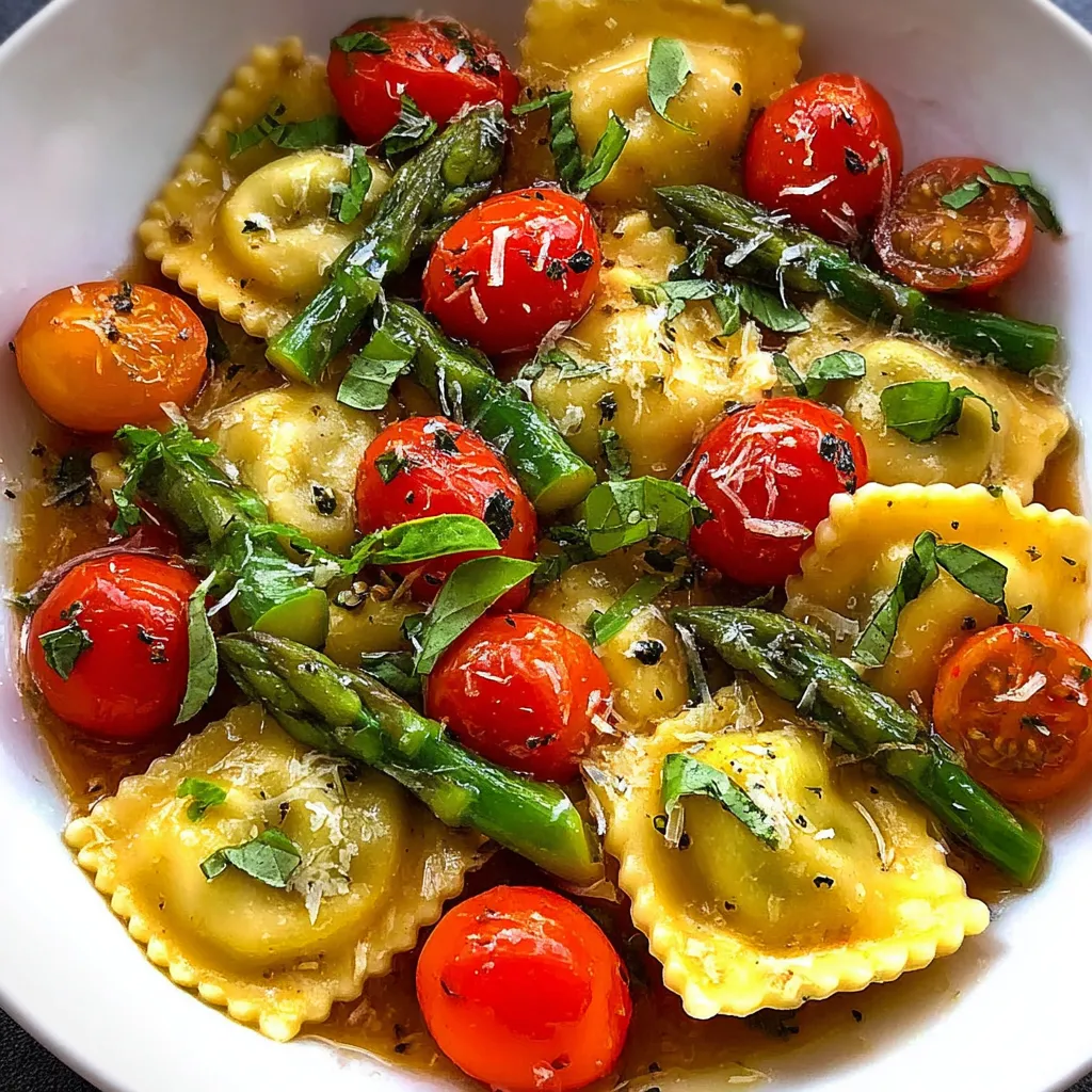 Ravioli with Tomatoes and Asparagus
