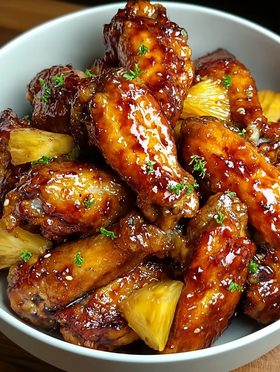 Brown Sugar Pineapple Wings Chicken