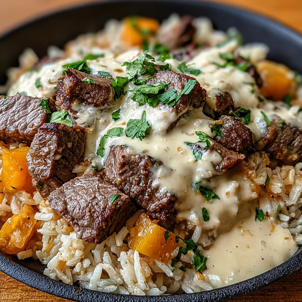 Cheesy Steak & Rice