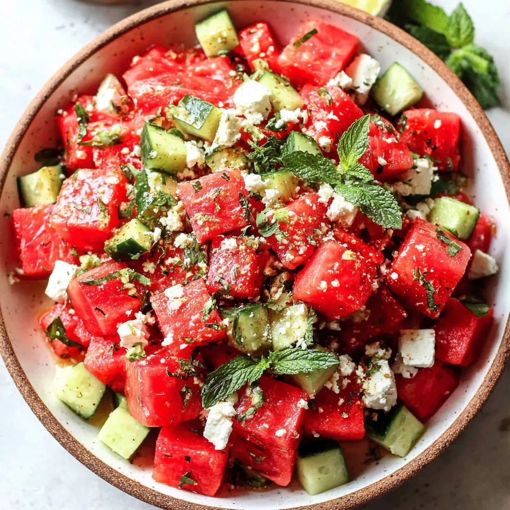 Watermelon Basil Salad