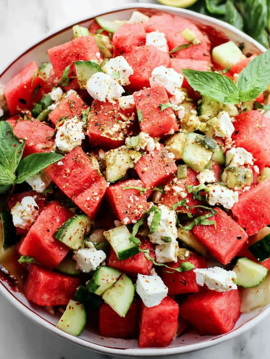Watermelon Basil Salad