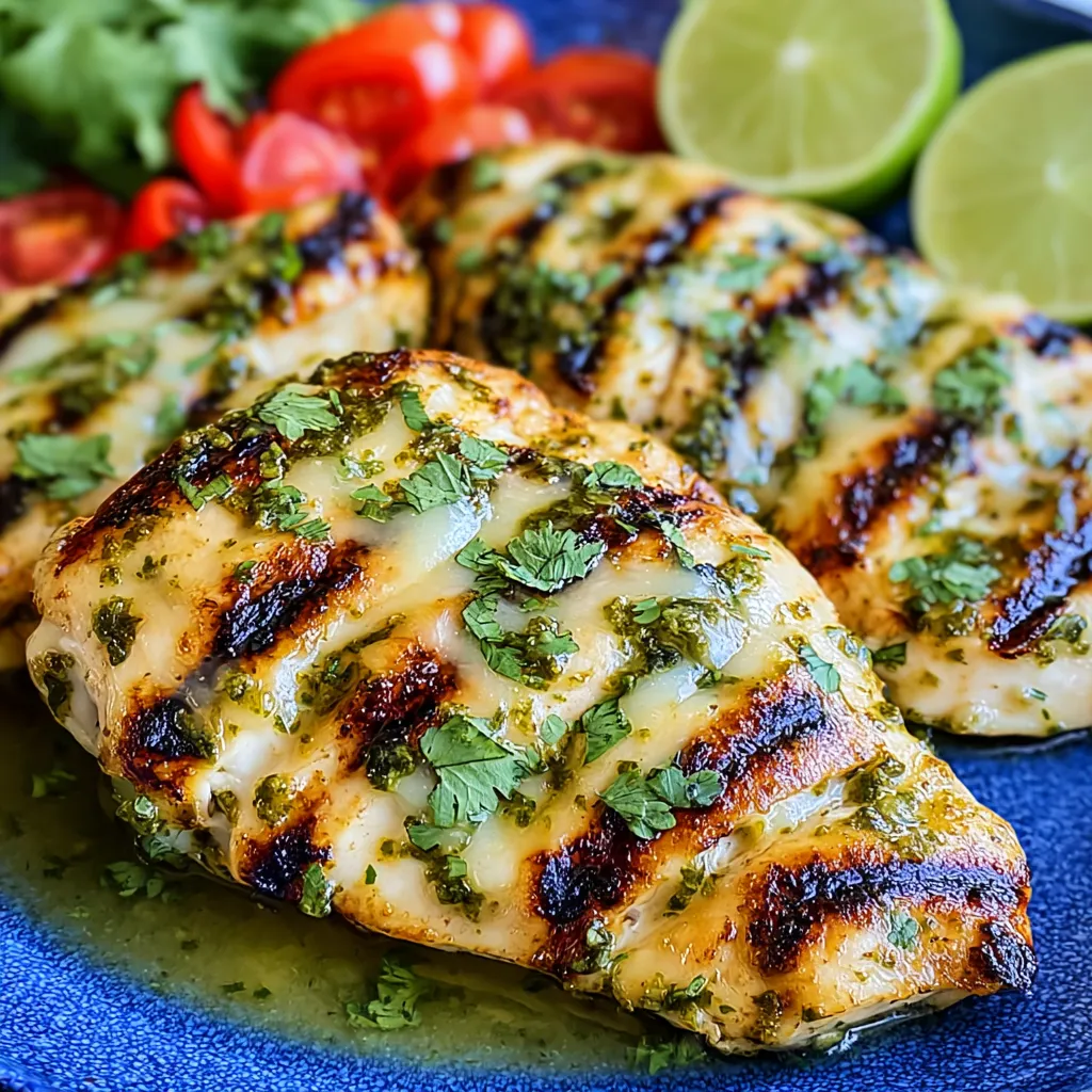 Grilled Salsa Verde Pepper Jack Chicken