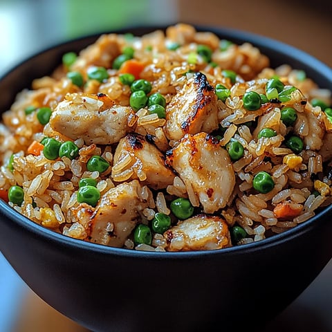 High Protein Crispy Garlic Chicken Fried Rice